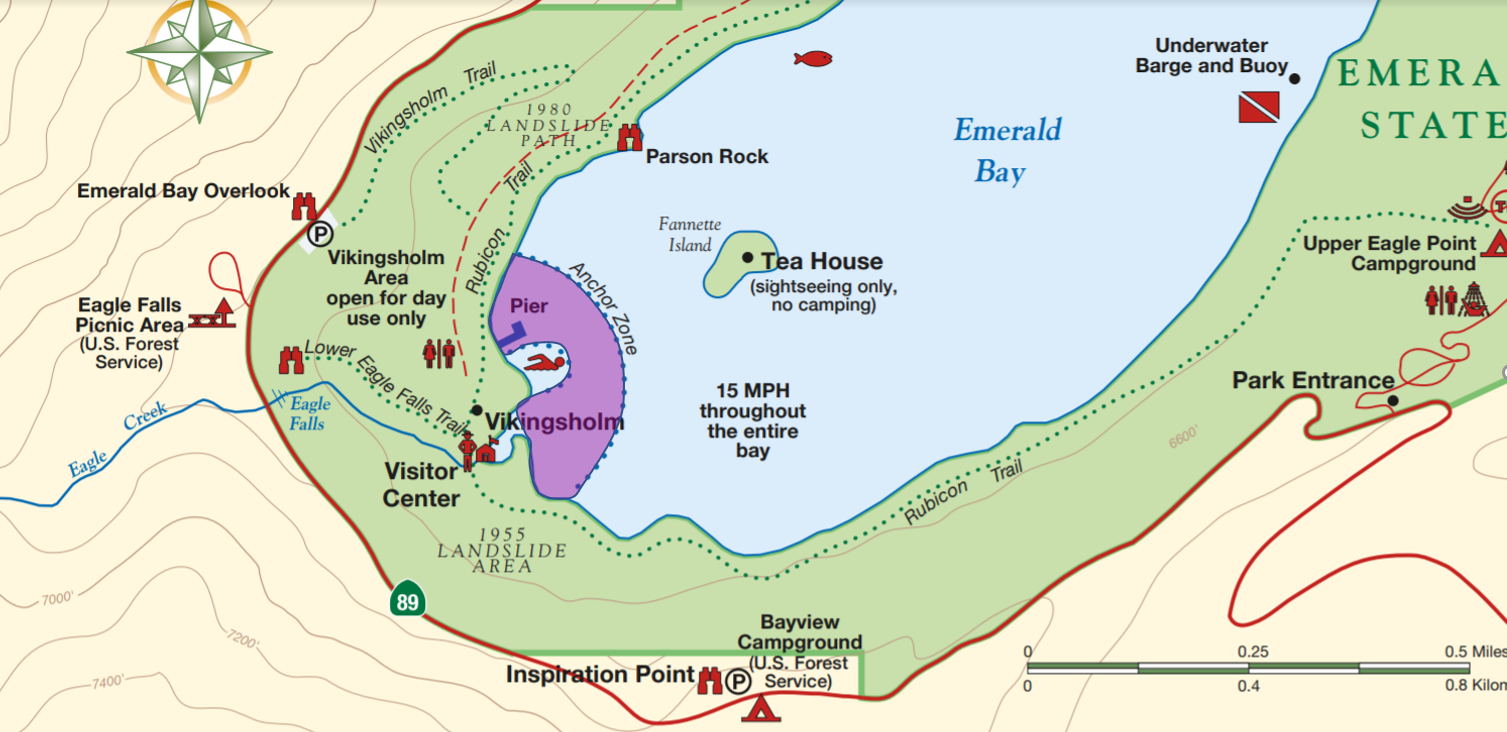 Anchor zone area. Anchors can damage historic artifacts underwater